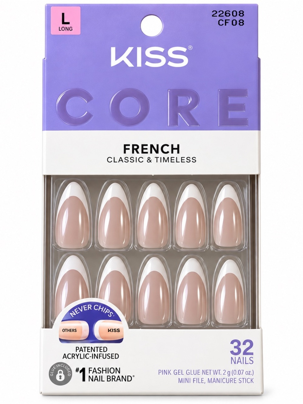 KISS Pearl White French Press-on Nails